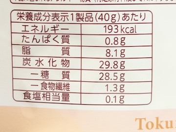 カロリーとアレルゲン